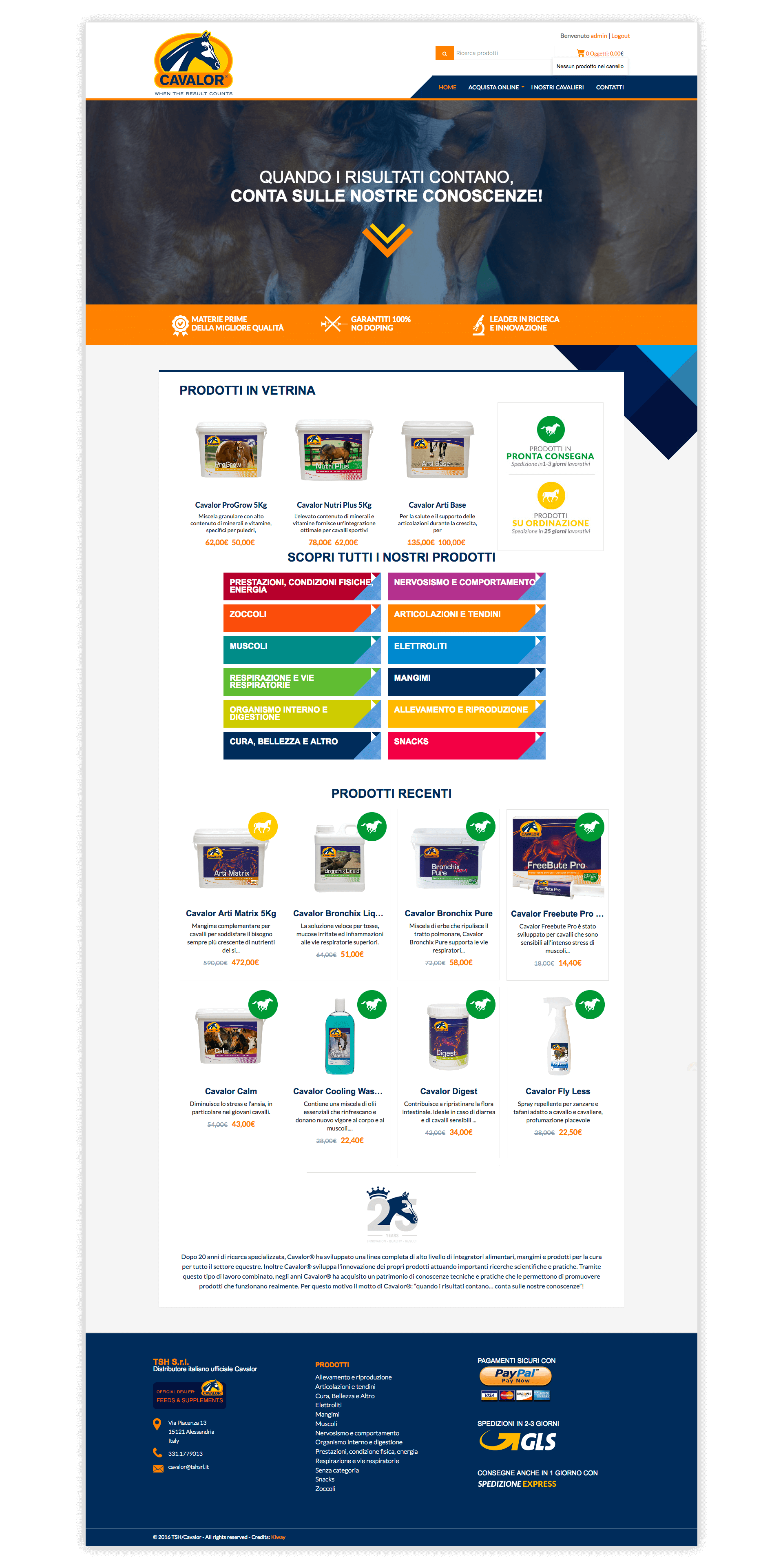 Horse supplies ecommerce homepage design
